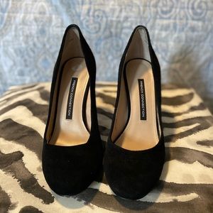French Connection suede pumps with silver heel